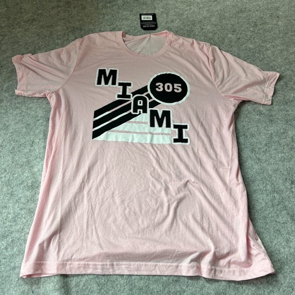 Miami 305 Men's XL Pink Short Sleeve Shirt T-Shirt - Where I'm From
